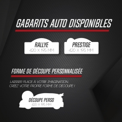 Gabarit Plaque de Rallye auto personnalisée - plaque-rallye.fr