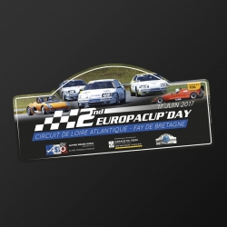 Maxi Plaque de rallye auto cadeau personnalisable - 900 x 416 mm - plaque-rallye.fr