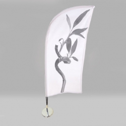 Mini beach flag Voile - 680 x 250 mm pour vos rallyes auto entièrement personnalisable à votre image - plaque-rallye.fr