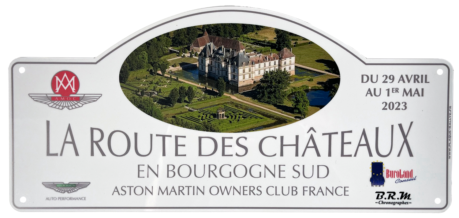 Plaque de rallye la route des châteaux