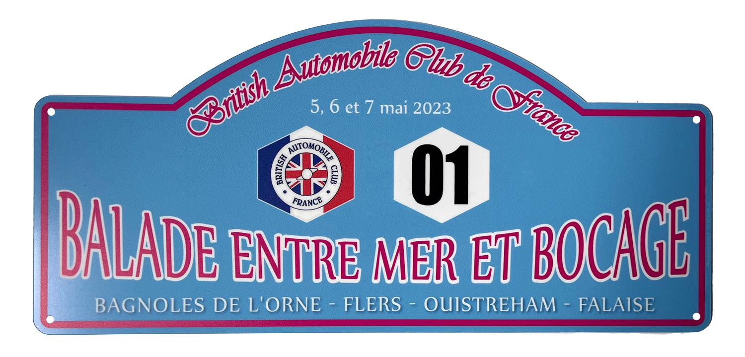 British automobile club de france plaque de rallye