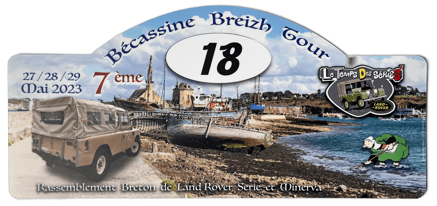 PLAQUE DE RALLYE - RASSEMBLEMENT BRETON DE LAND ROVER 05/2023